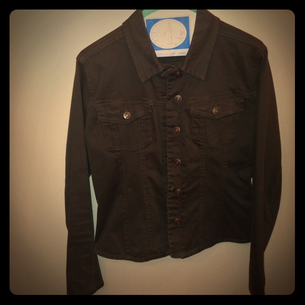Green denim jacket size 6/medium
